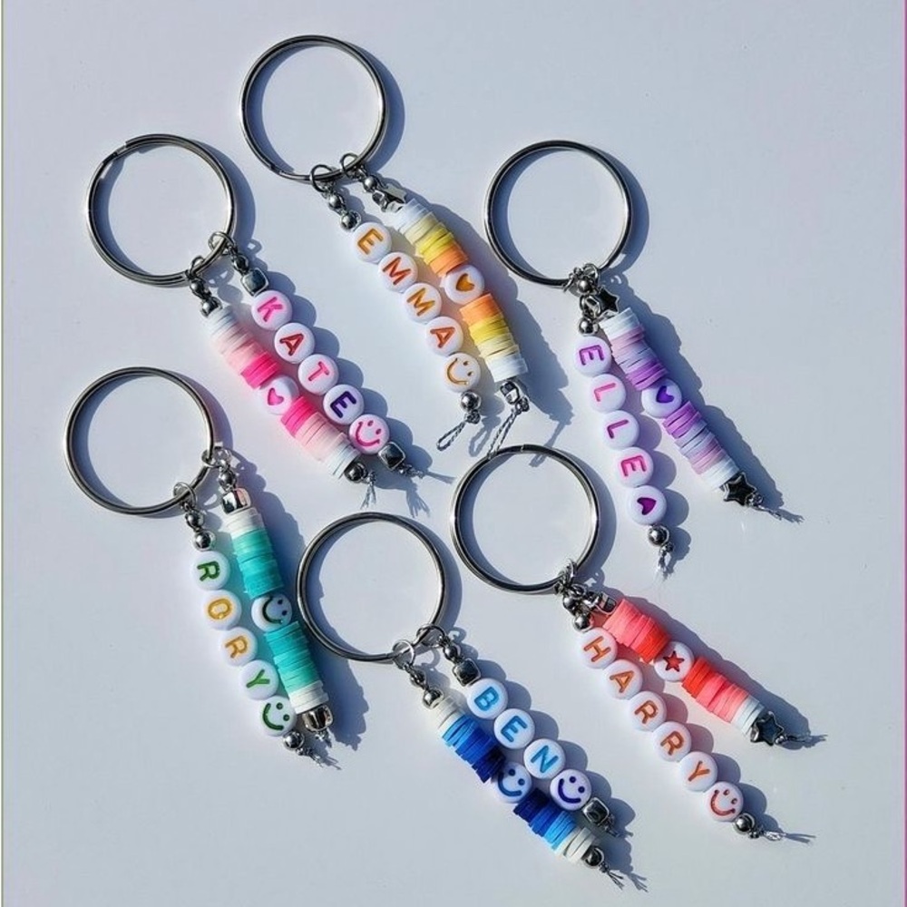 Colorful Personalized Keychains 2pc